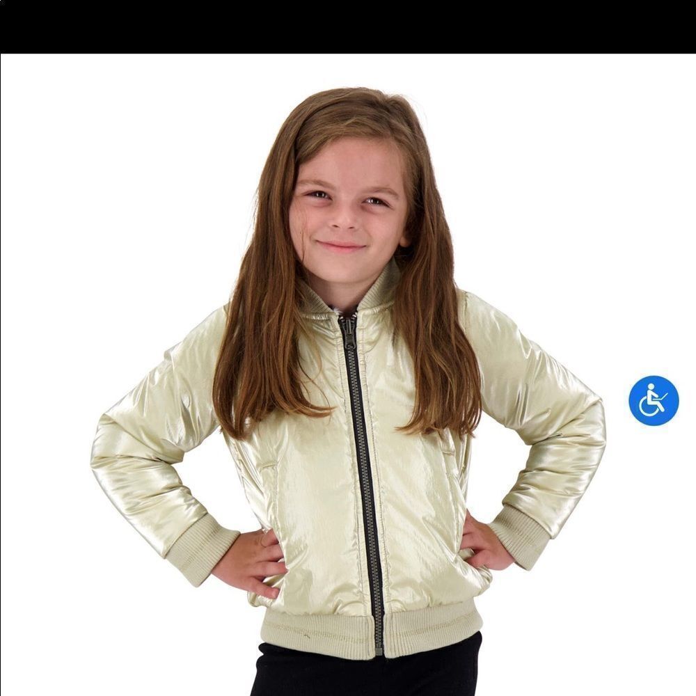 🔥Andy & Evan Girls Reversible Bomber Jacket 3T 2 in 1 - Picture 5 of 9